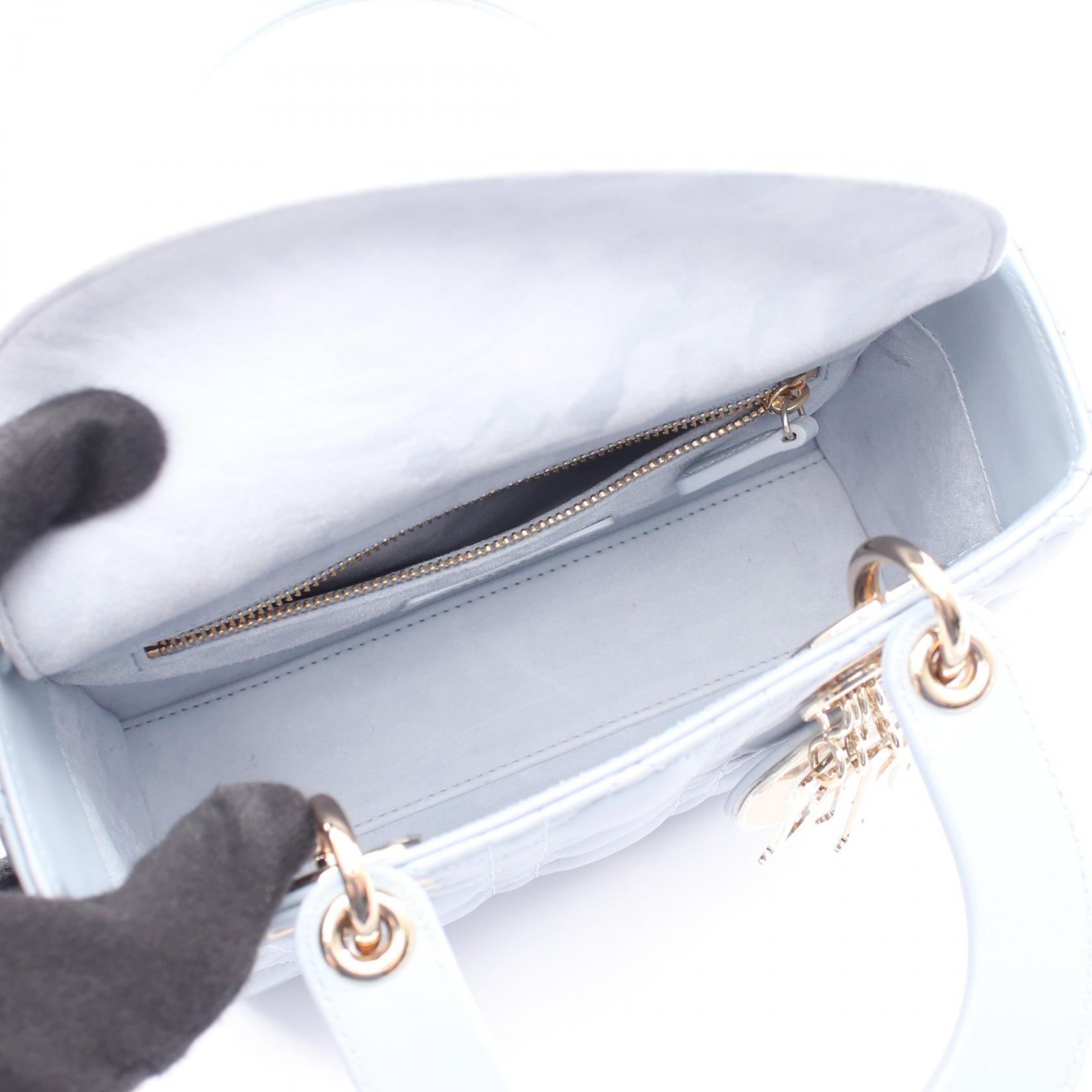ディオール LADY DIOR MY ABCDIOR レザーハンドバッグ