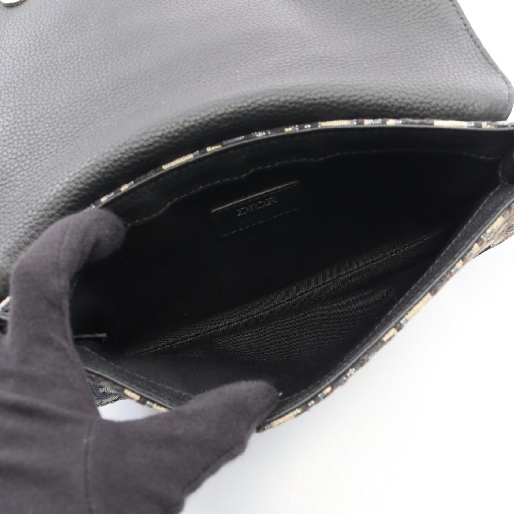 ディオール SADDLE オブリーク キャンバス レザー ウエストバッグ