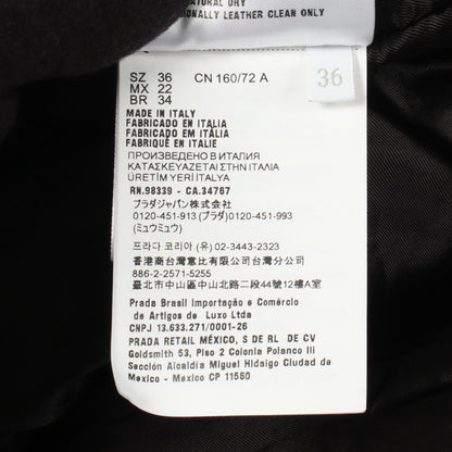 ミュウミュウ ロゴパッチ レザーブルゾン