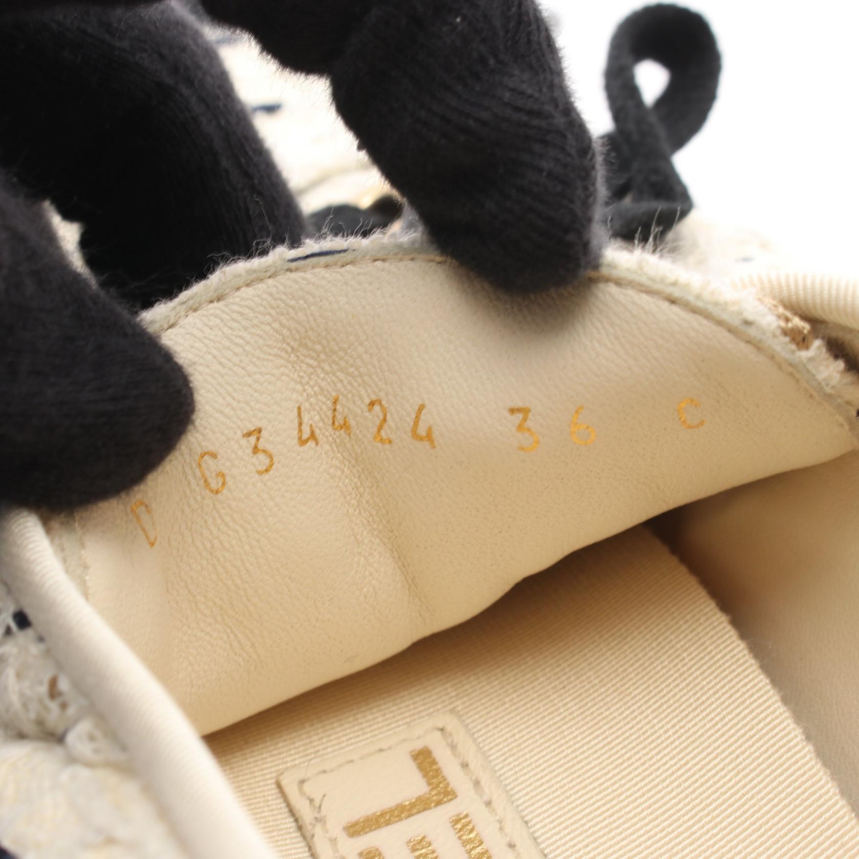 シャネル ココマーク ファブリックスニーカー