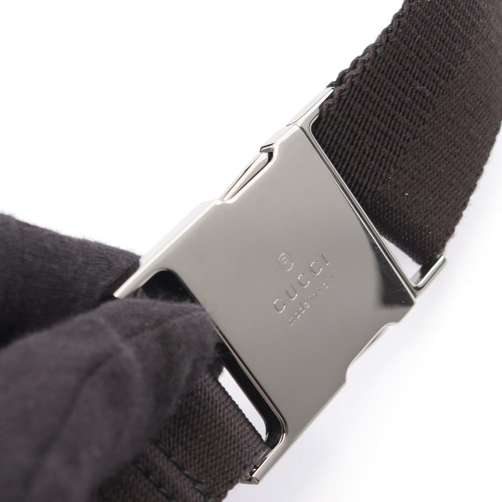 グッチ GGキャンバス レザーウエストバッグ
