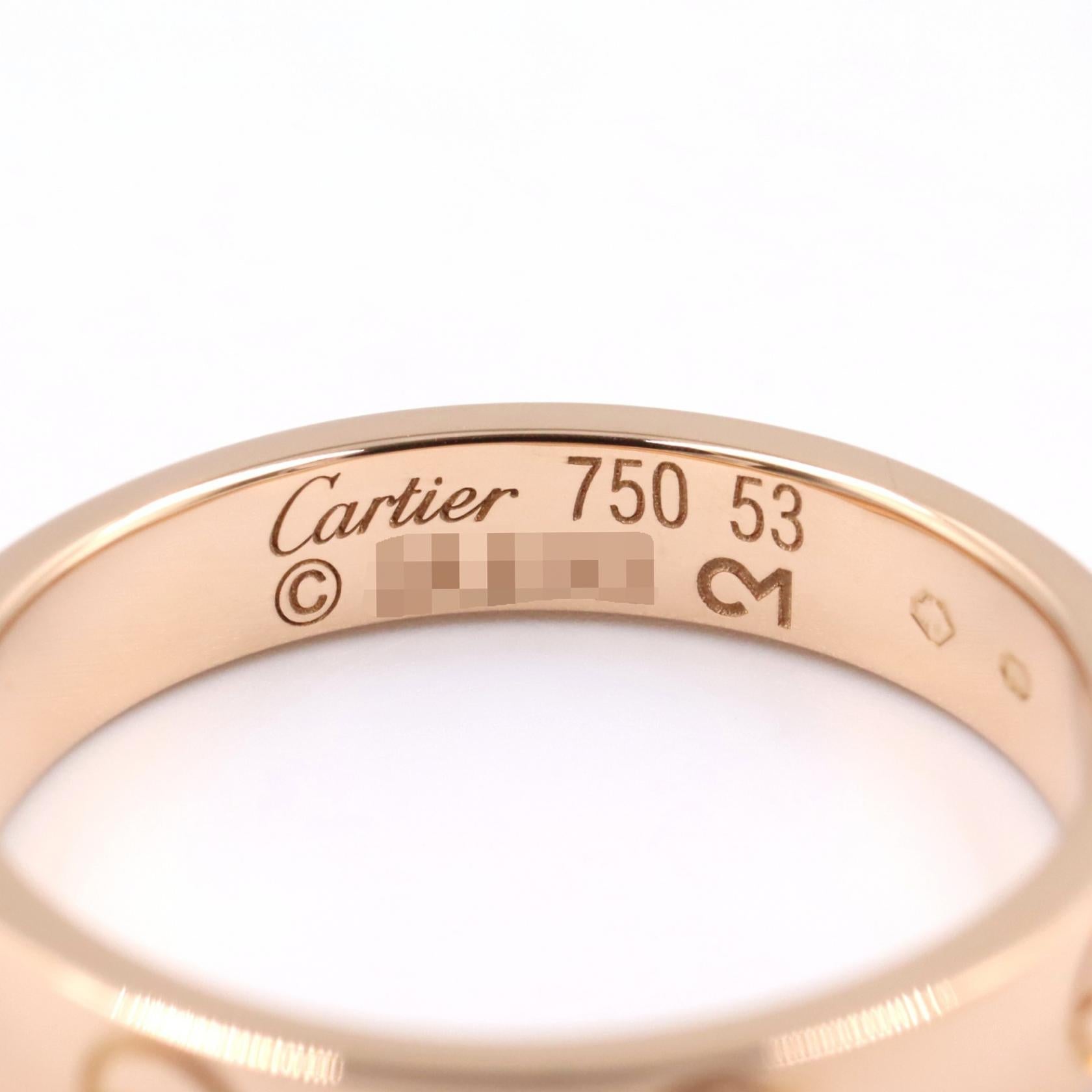 カルティエ ミニラブ Au750ピンクゴールド リング 53号