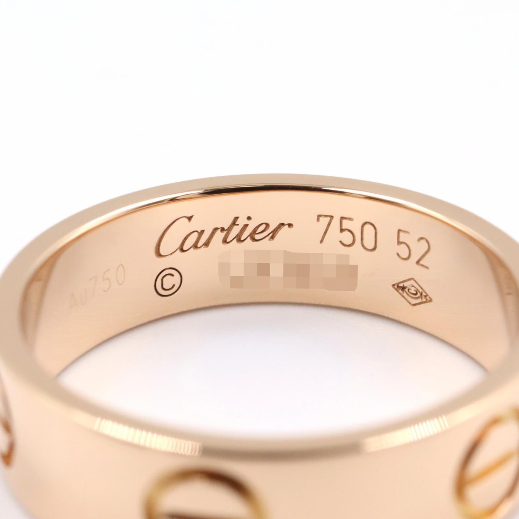 カルティエ ラブ Au750ピンクゴールド リング 11号