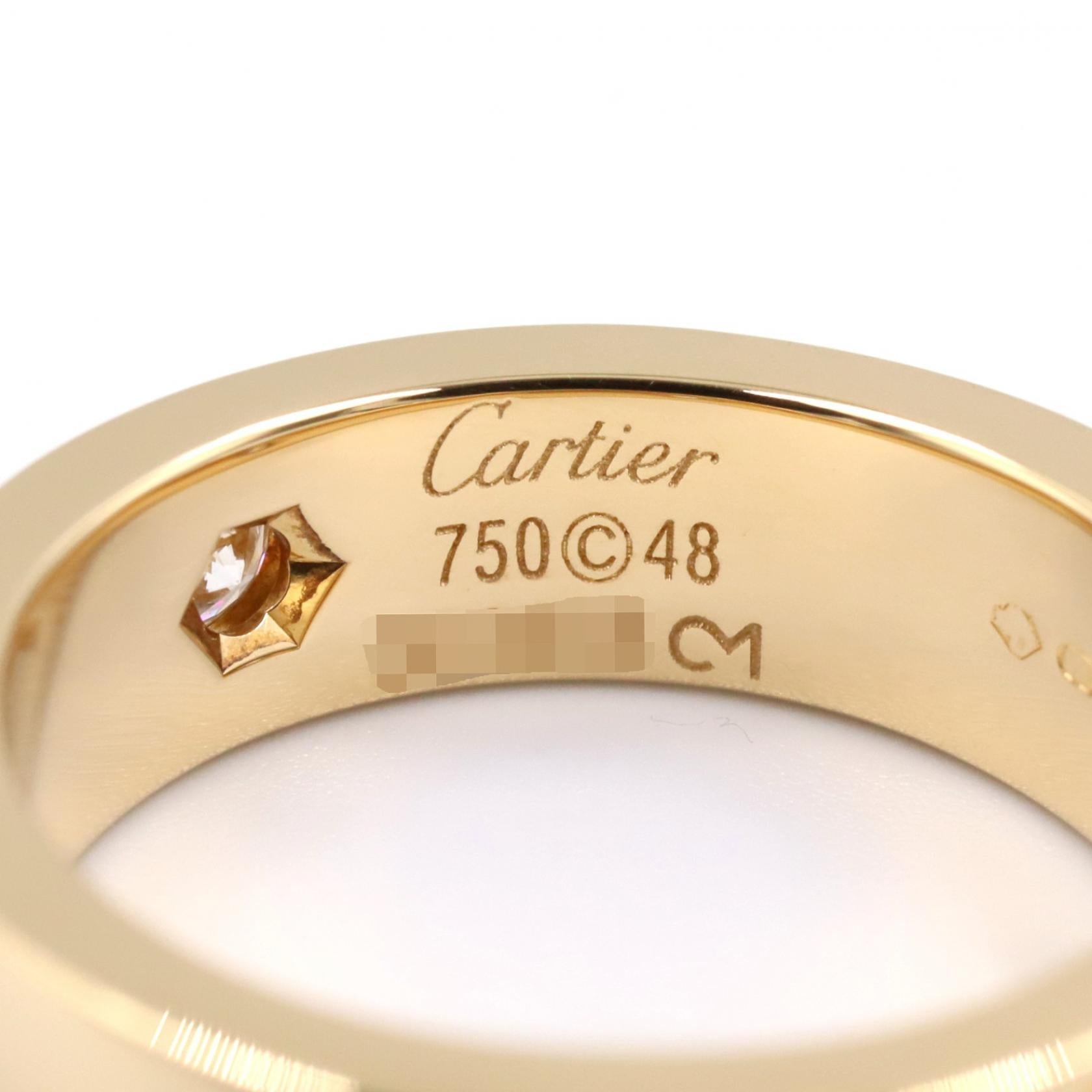 カルティエ ラブ Au750 ダイヤモンドリング 7.5号