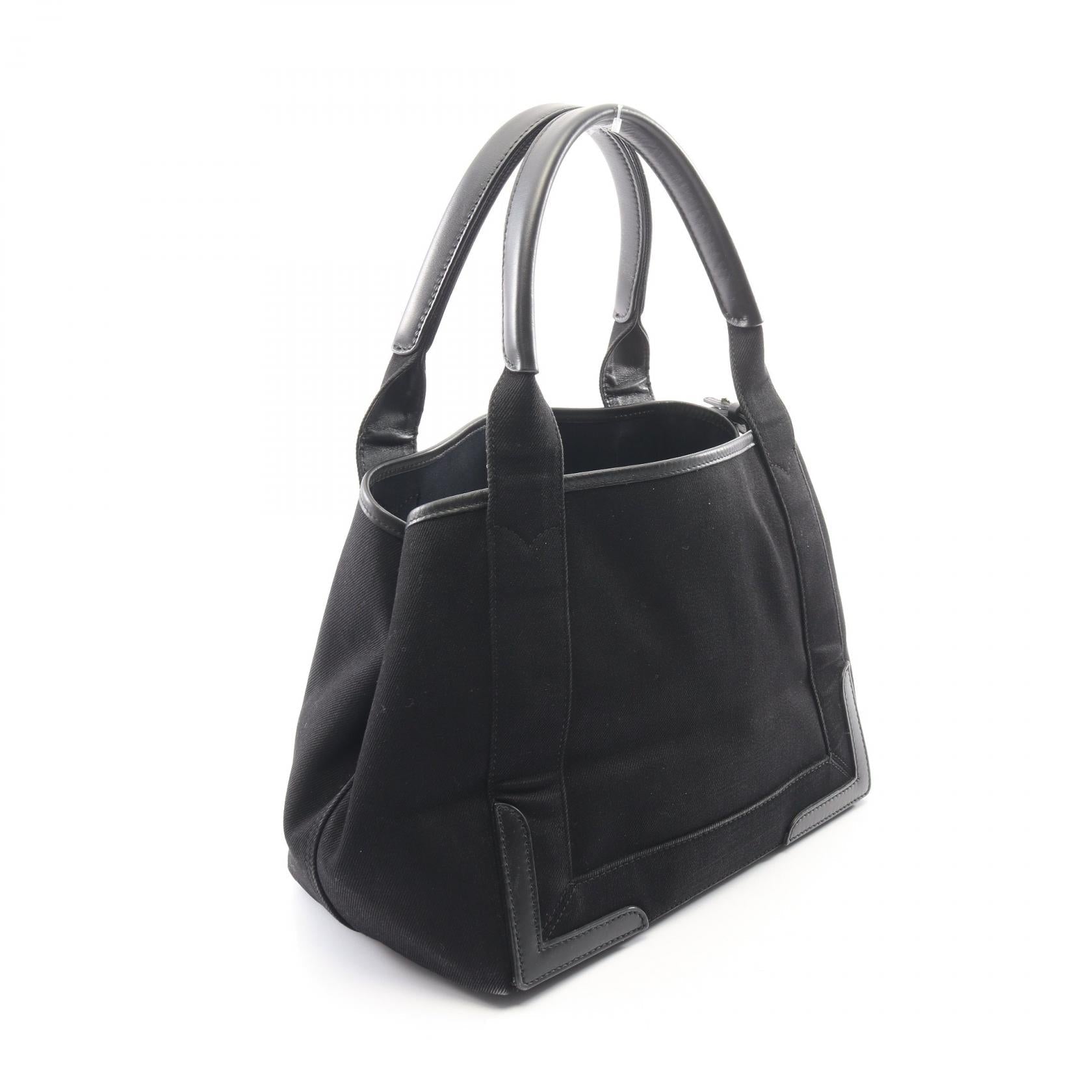 バレンシアガ NAVY CABAS S キャンバス レザー トートバッグ