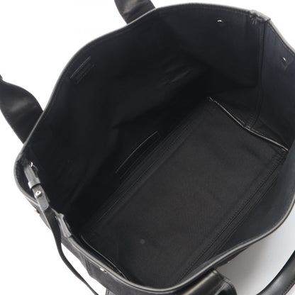 バレンシアガ NAVY CABAS S キャンバス レザー トートバッグ