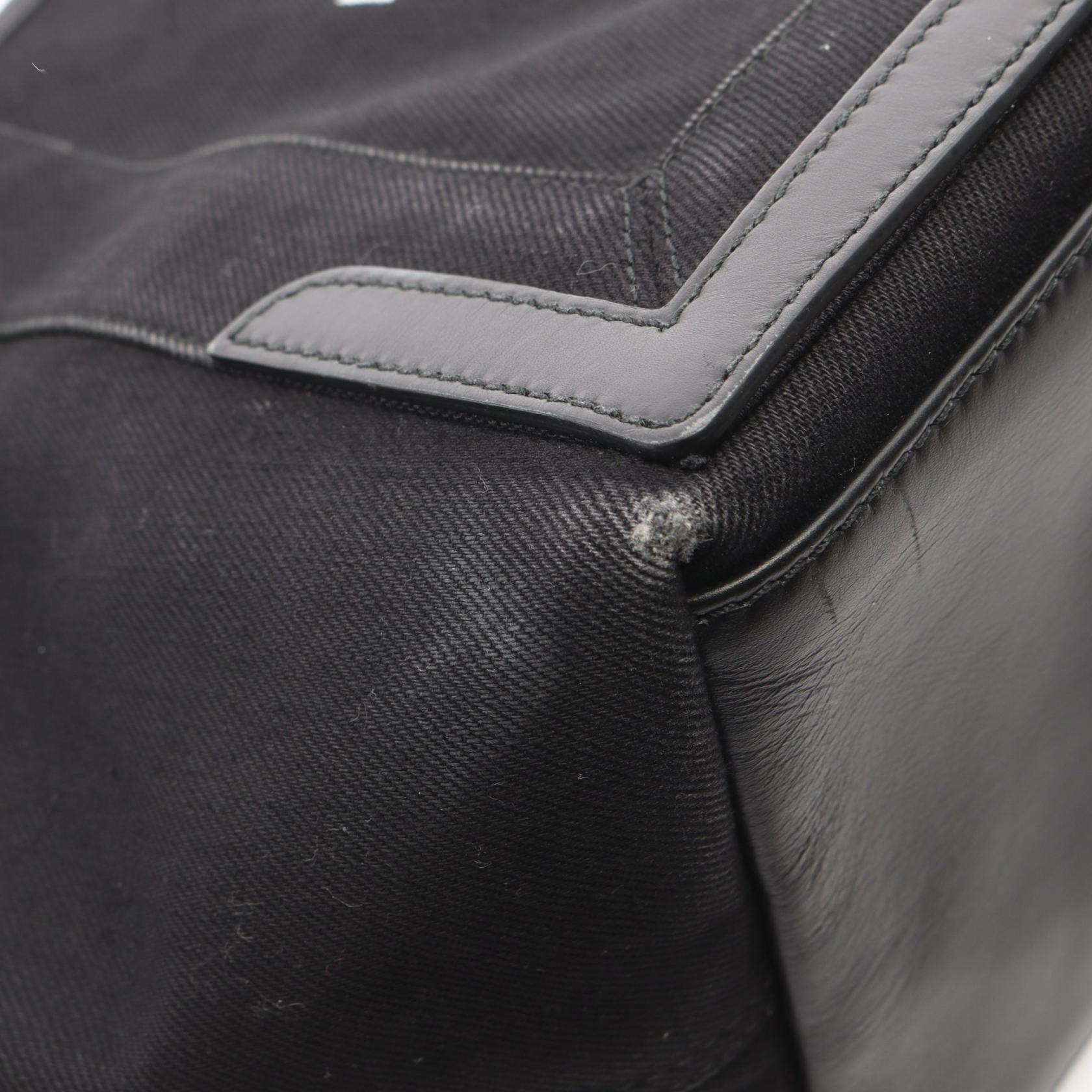 バレンシアガ NAVY CABAS S キャンバス レザー トートバッグ