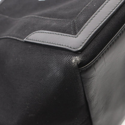 バレンシアガ NAVY CABAS S キャンバス レザー トートバッグ