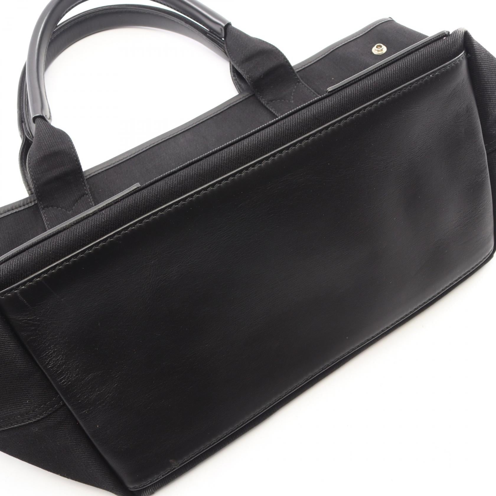 バレンシアガ NAVY CABAS S キャンバス レザー トートバッグ