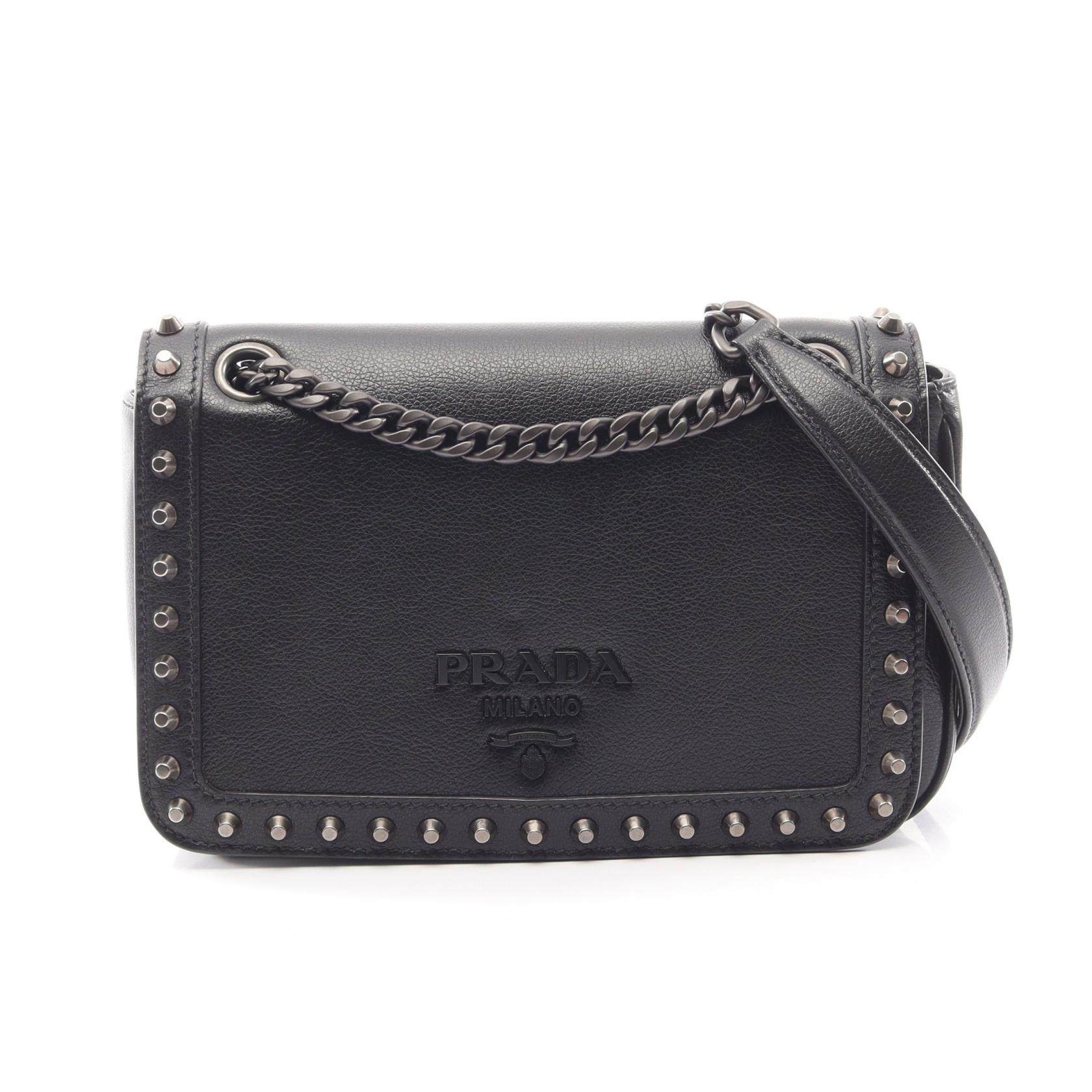 プラダ GLACE'CALF レザーショルダーバッグ