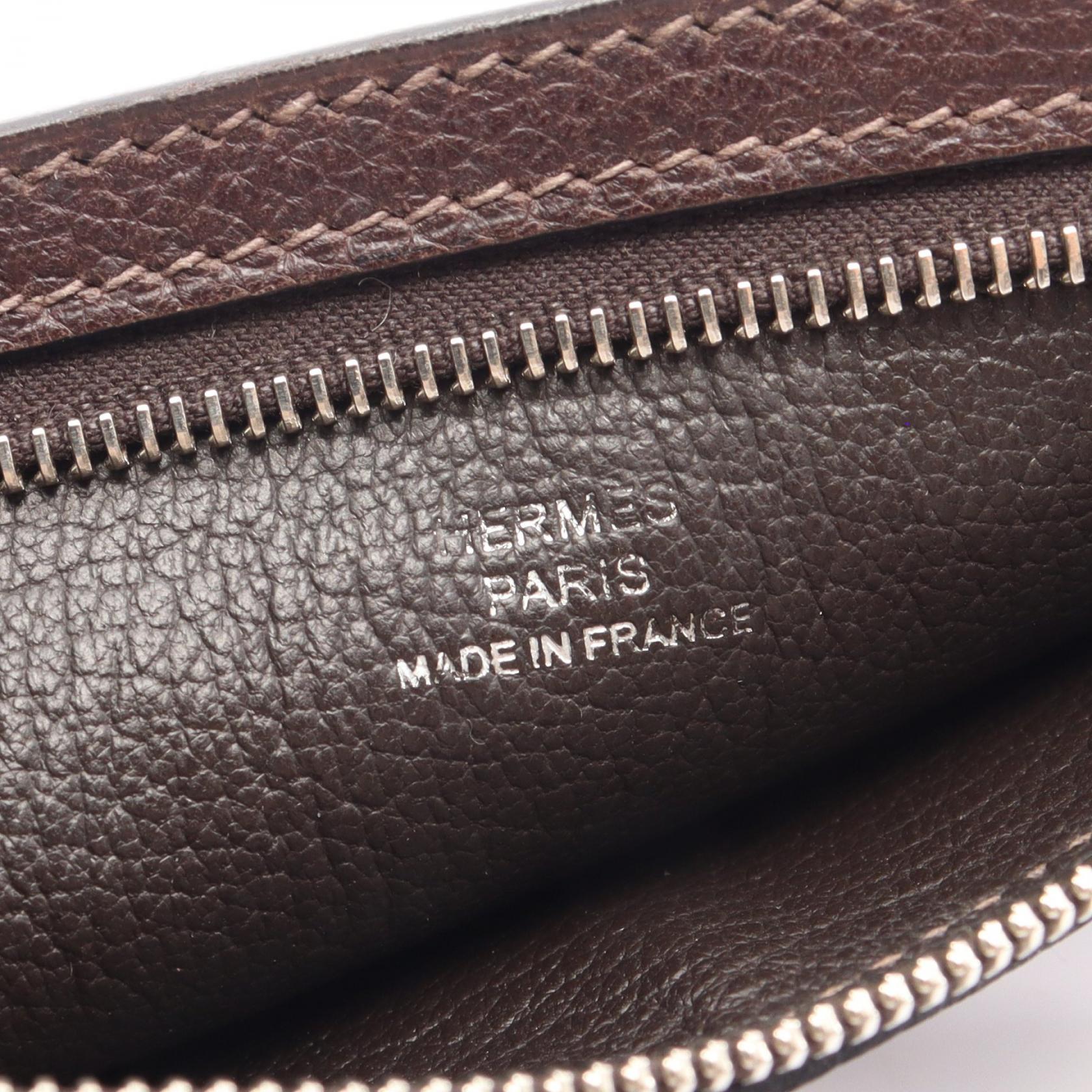 エルメス ジップサック シェーブル 長財布
