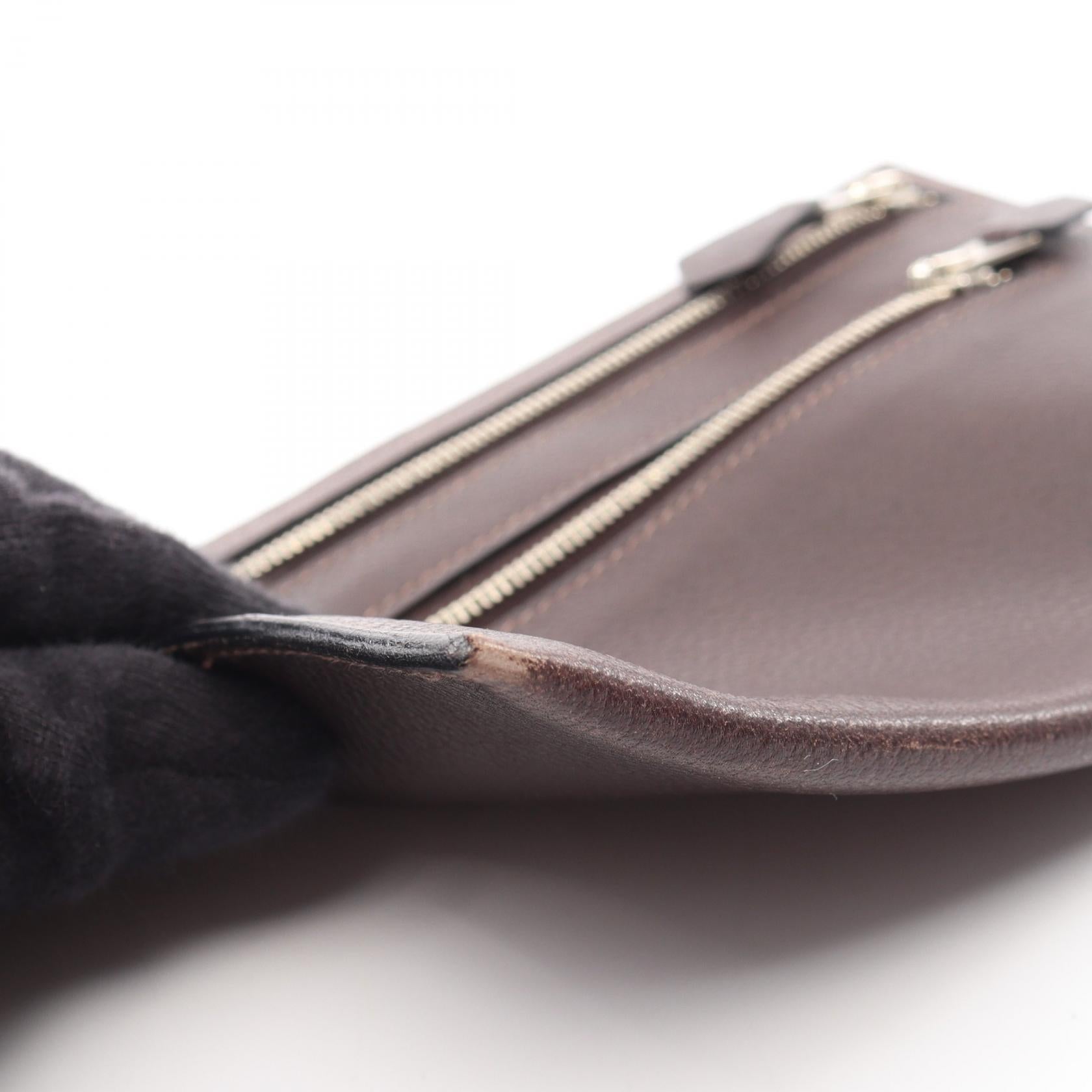 エルメス ジップサック シェーブル 長財布