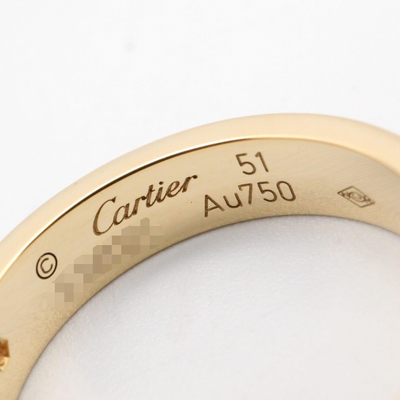 カルティエ ミニラブ Au750 ダイヤモンド リング 51号