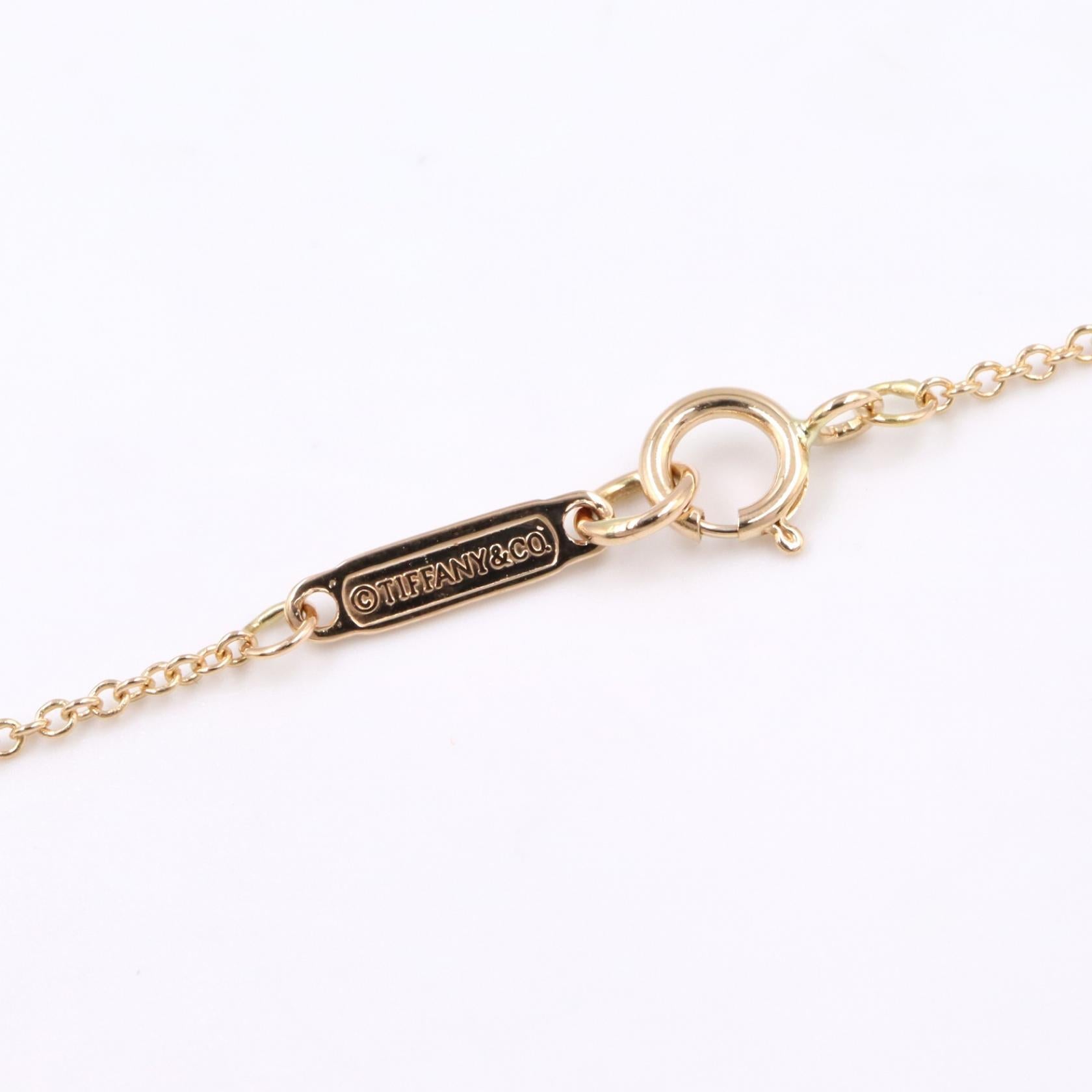 ティファニー オープンフラワー Au750 ダイヤモンドネックレス