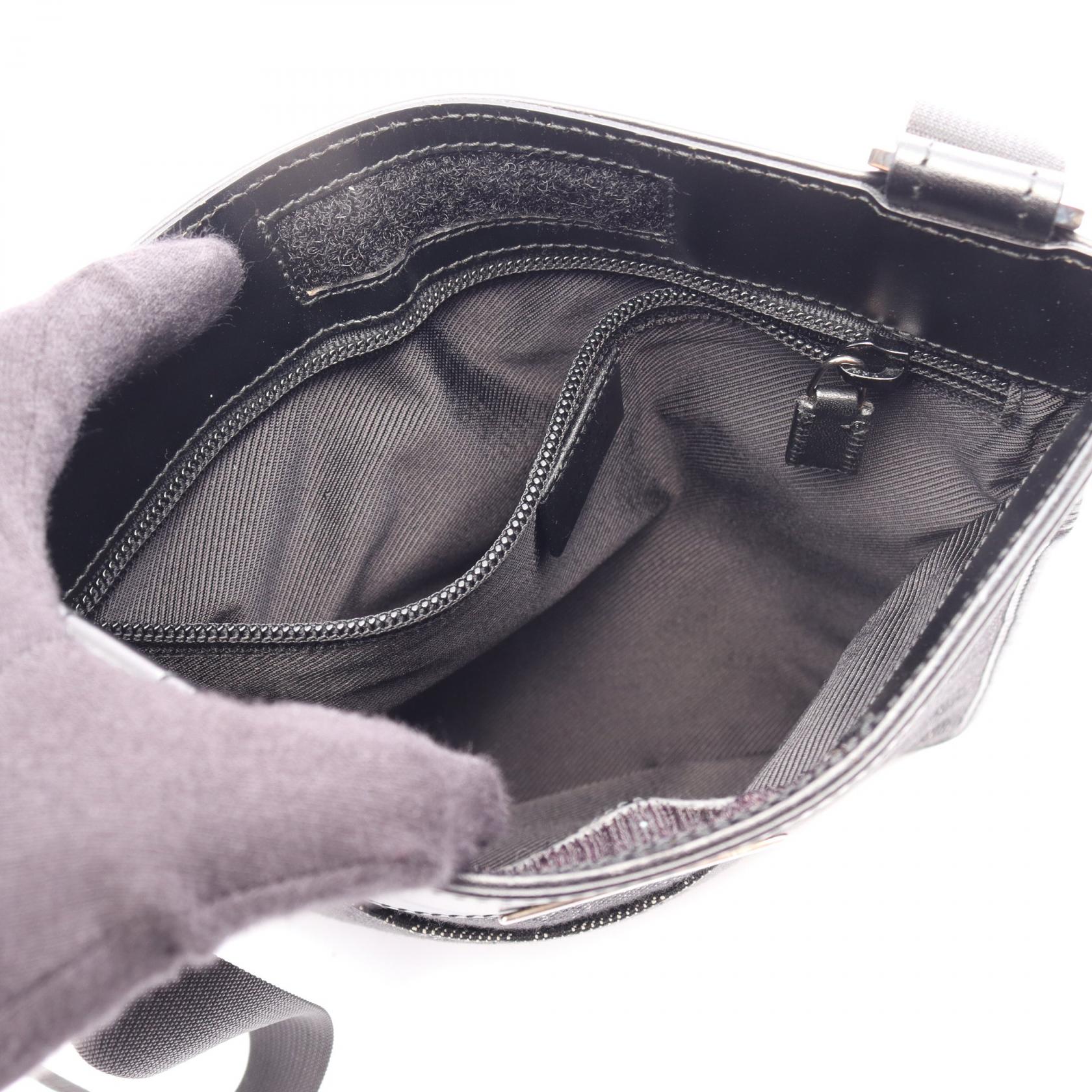 グッチ GGキャンバス レザー ショルダーバッグ