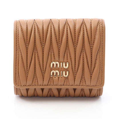 ミュウミュウ MATELASSE MIU レザー三つ折り財布