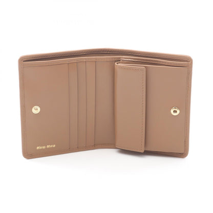 ミュウミュウ MATELASSE レザー二つ折り財布