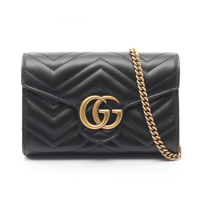 グッチ GGマーモント レザーショルダーバッグ
