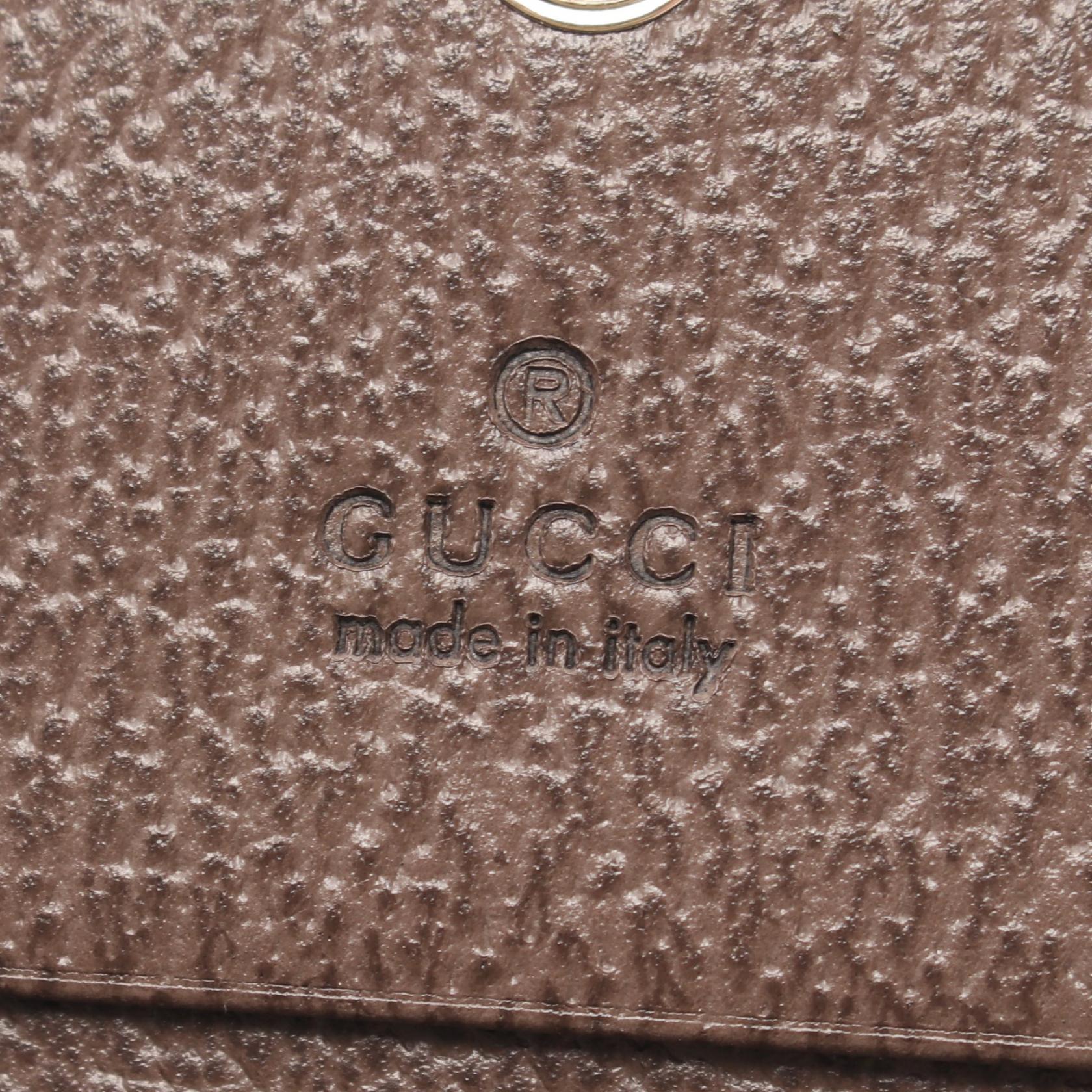 グッチ オフィディア GGスプリーム レザー PVCコーティングキャンバス 二つ折り財布
