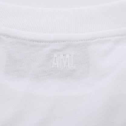 アミ 刺繍ロゴ コットン長袖Tシャツ