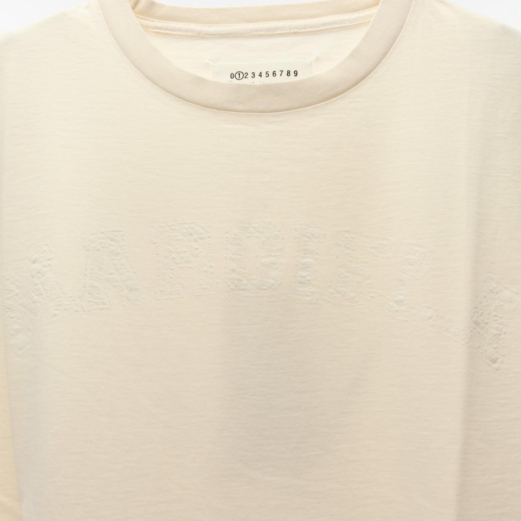 メゾンマルジェラ ロゴプリント コットンTシャツ