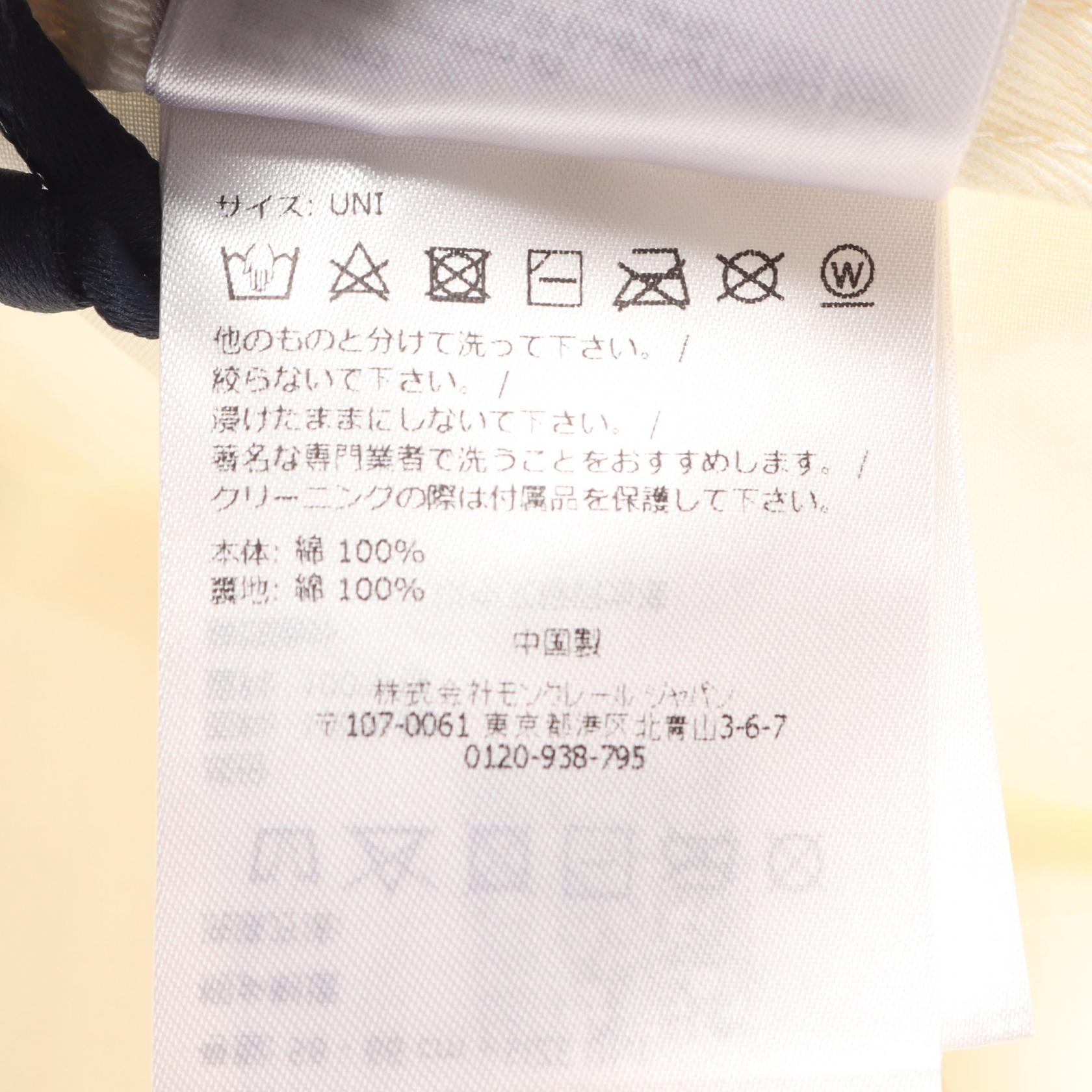 モンクレール ロゴワッペン コットンベースボールキャップ