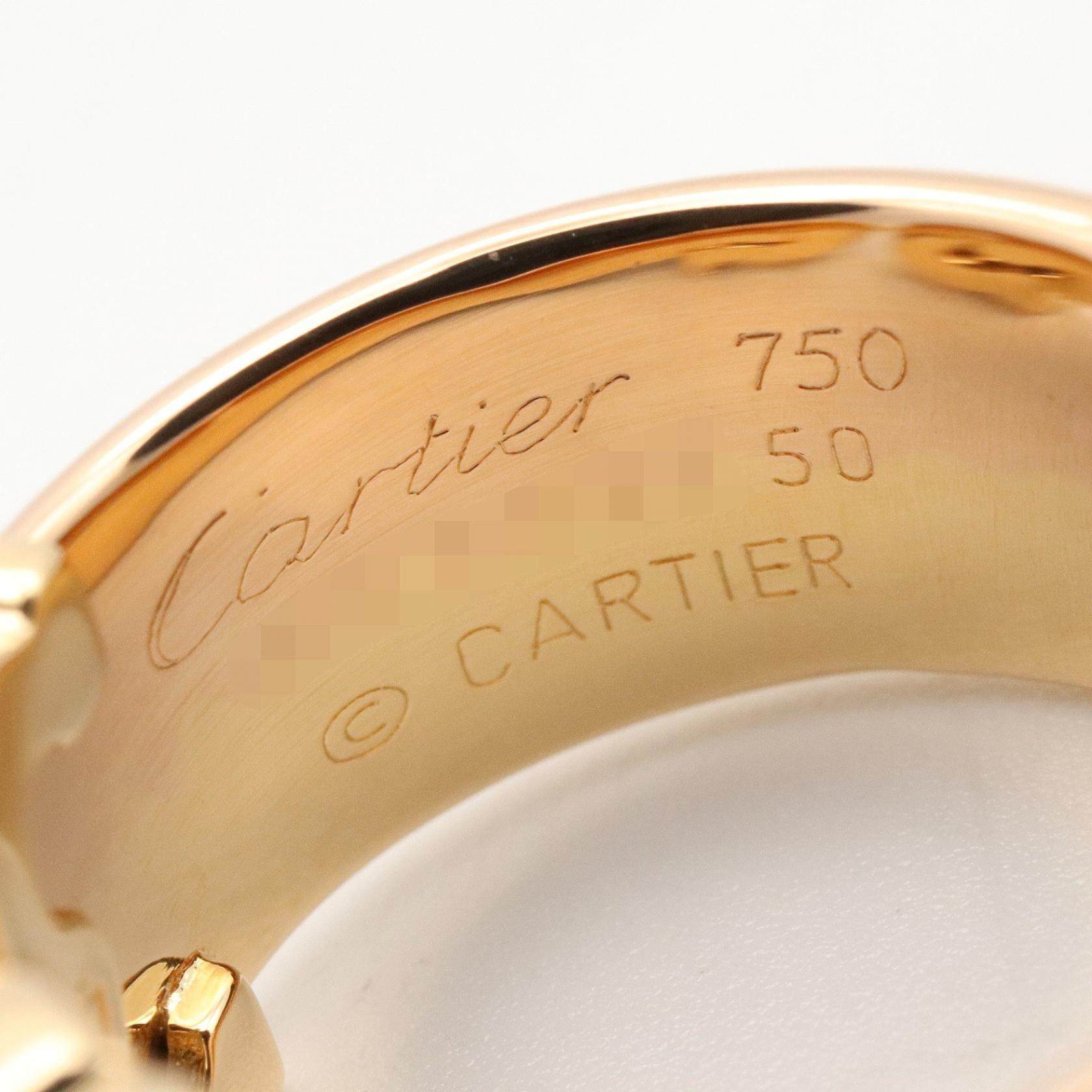 カルティエ 2C トリニティ Au750 ダイヤモンド リング 10号