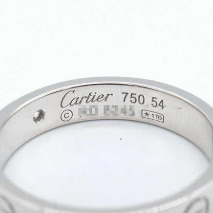 カルティエ ミニラブ Au750ホワイトゴールド ダイヤモンド リング 13号