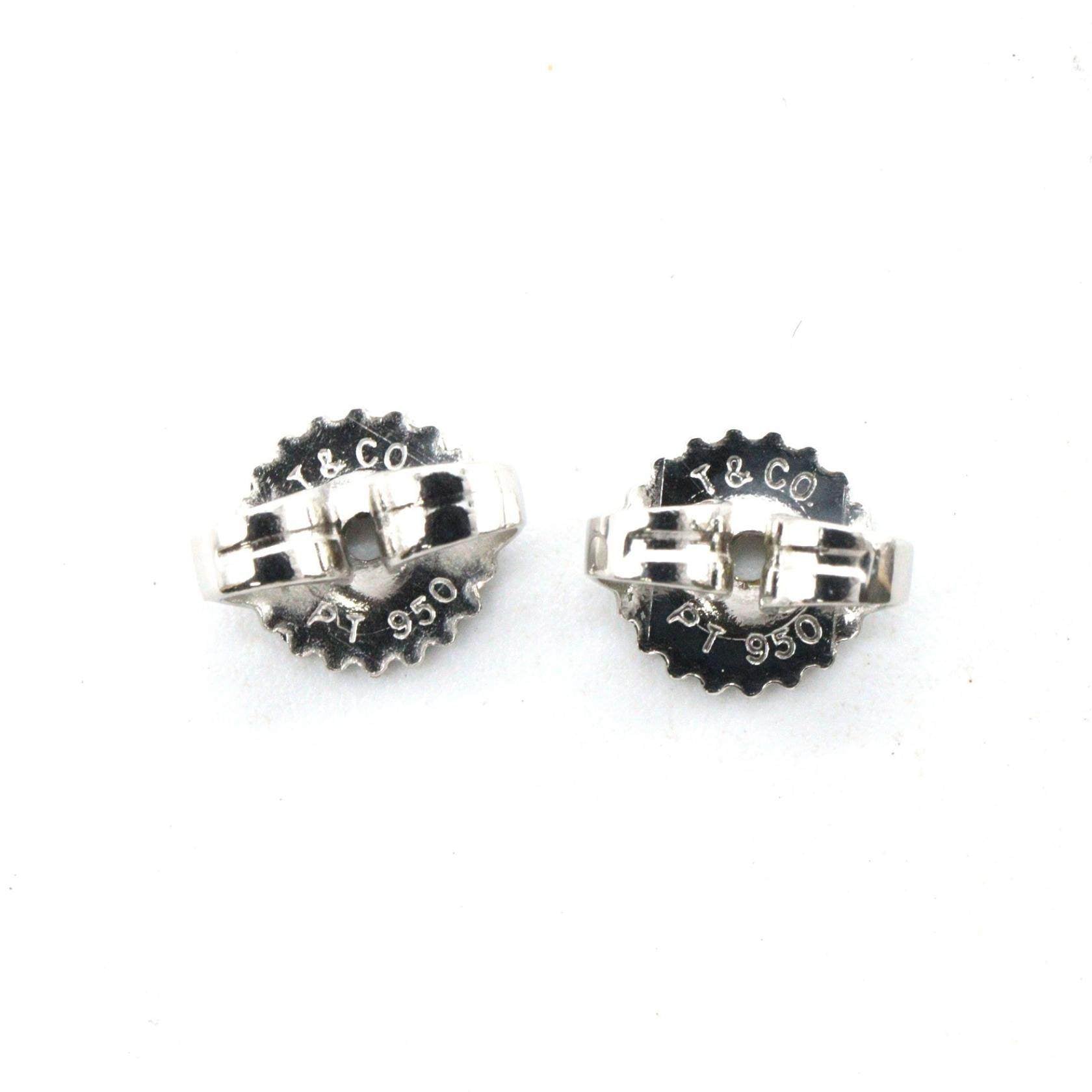 ティファニー ベゼルセット Pt950プラチナ ダイヤモンド ピアス