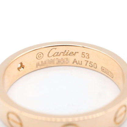 カルティエ ミニラブリング Au750 ダイヤモンドリング 53号