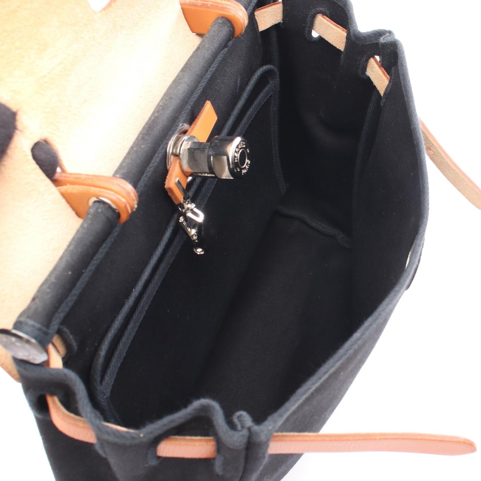 エルメス エールバッグPM トワルオフィシエ ヴァッシュハンター ハンドバッグ