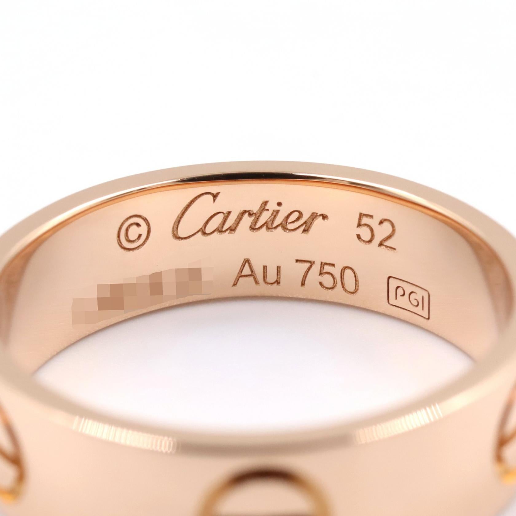 カルティエ ラブ Au750ピンクゴールド リング 52号