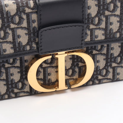 ディオール 30 MONTAIGNE オブリーク キャンバス レザー ショルダーバッグ