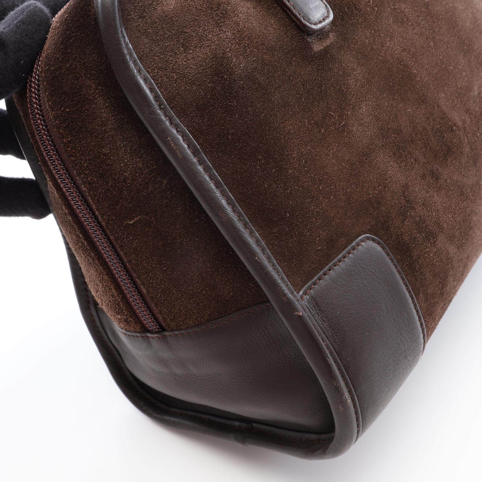 ロエベ スエードレザー ハンドバッグ