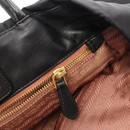プラダ TESSUTO FIOCCO ナイロンレザーハンドバッグ