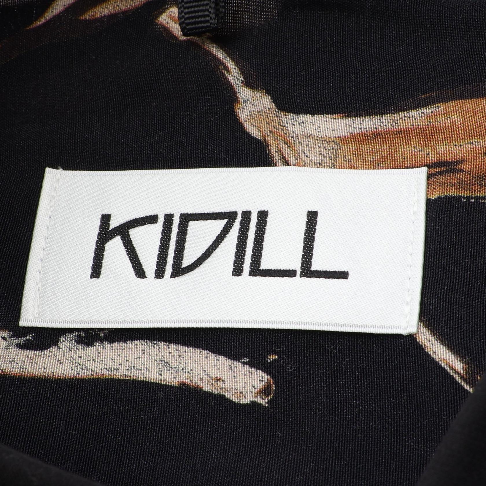キディル THREE PANEL SHIRT SKULL PRINT PATTERN レーヨン コットン シャツ