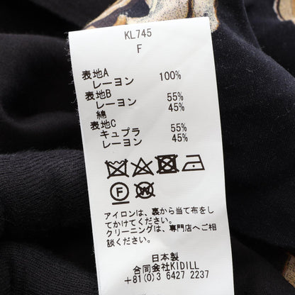 キディル THREE PANEL SHIRT SKULL PRINT PATTERN レーヨン コットン シャツ