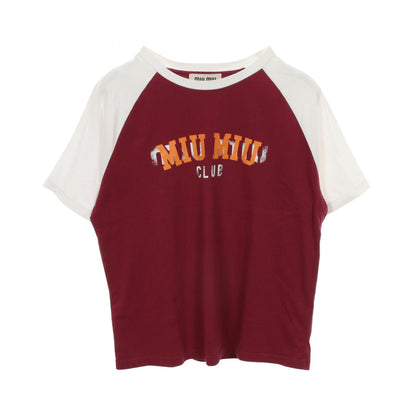 ミュウミュウ コットン半袖Tシャツ