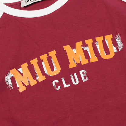 ミュウミュウ コットン半袖Tシャツ