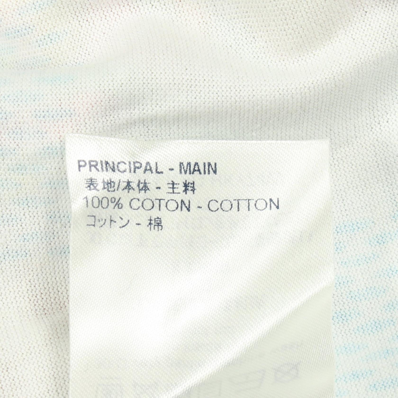 ルイヴィトン プリンテッドダミエLV コットン 半袖Tシャツ