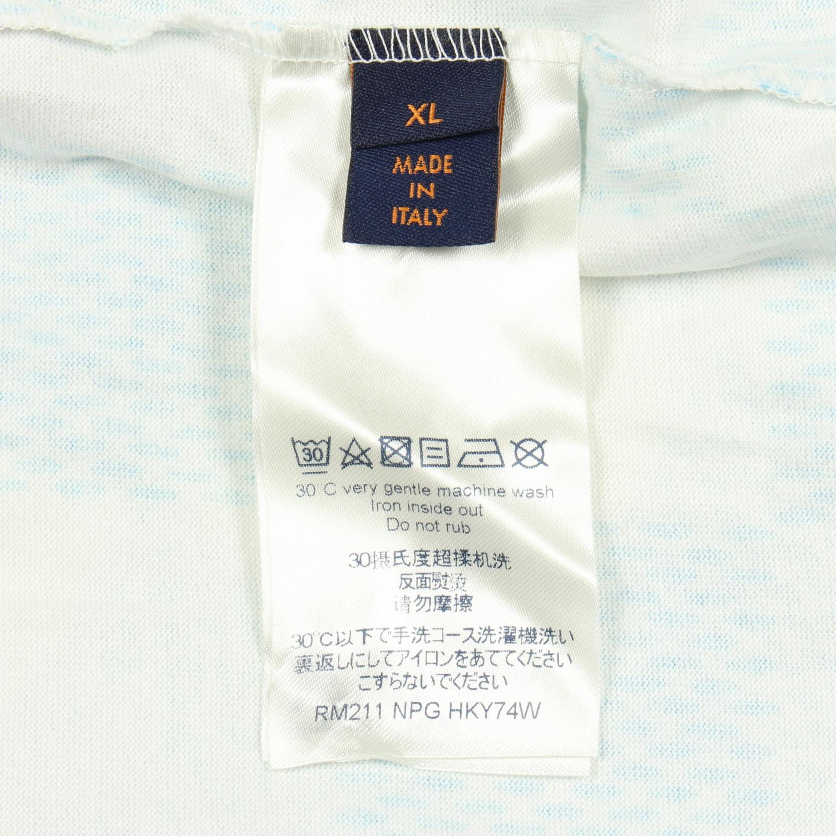 ルイヴィトン プリンテッドダミエLV コットン 半袖Tシャツ