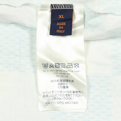 ルイヴィトン プリンテッドダミエLV コットン 半袖Tシャツ