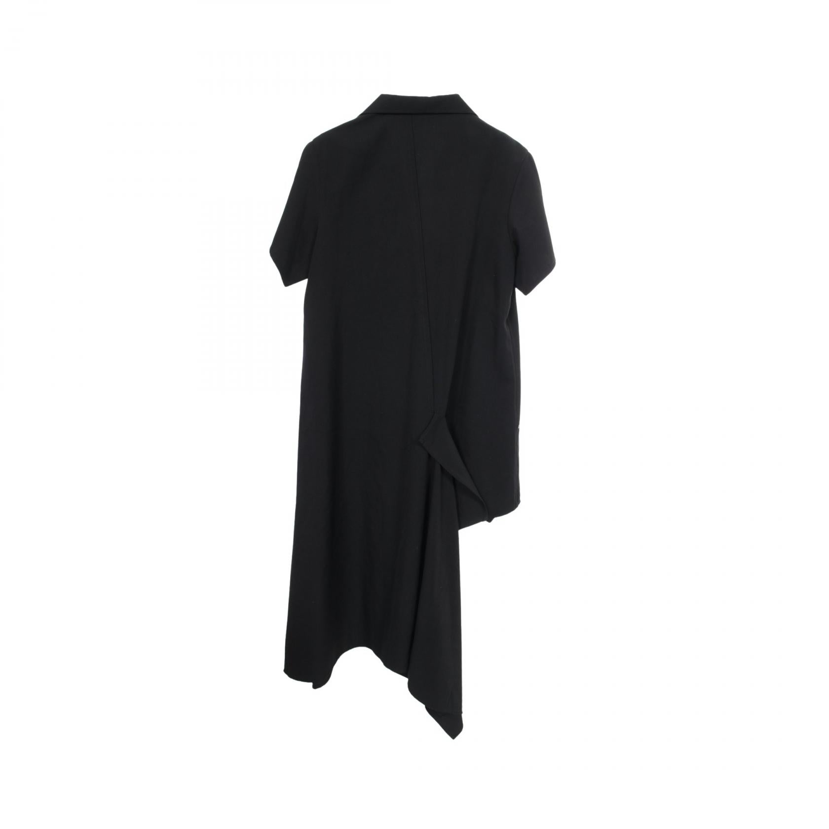 ヨウジヤマモト GABARDINE R DRAPED SHIRT DRESS ワンピース