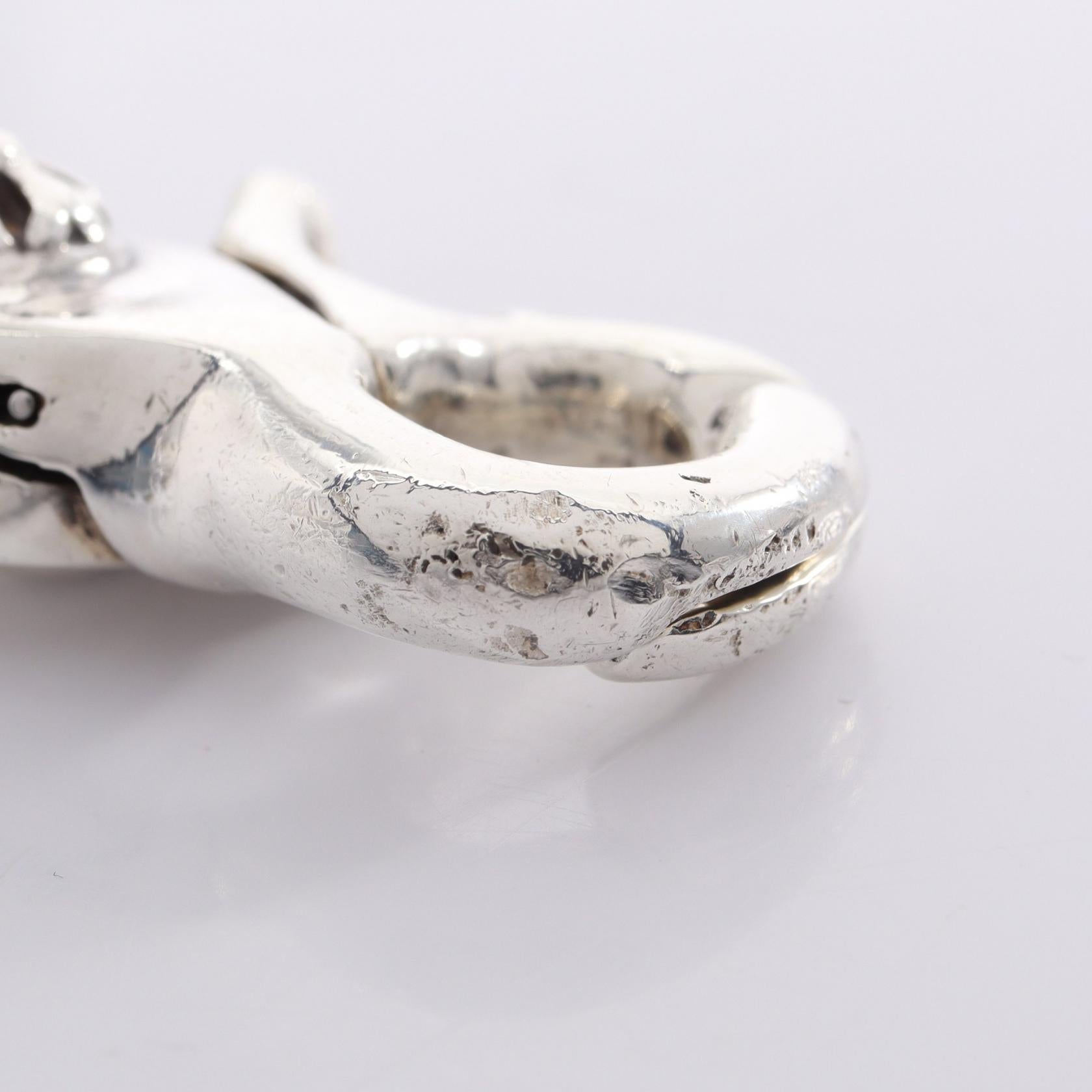 クロムハーツ クイッククリップクロスボール シルバー キーホルダー