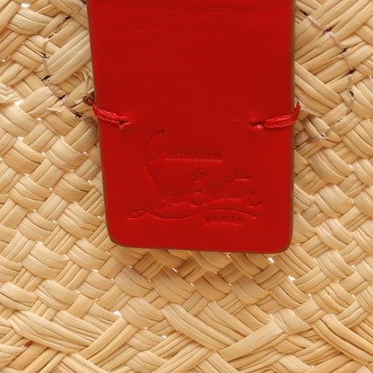 クリスチャンルブタン CABATA MINI レザー ラフィア 2wayハンドバッグ
