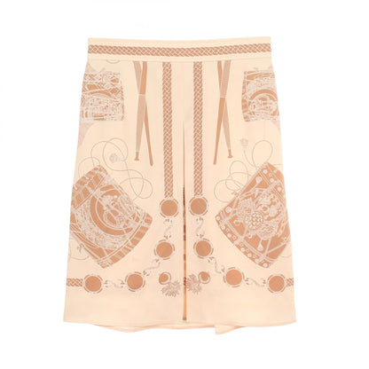エルメス LES TAMBOURS シルクスカート36