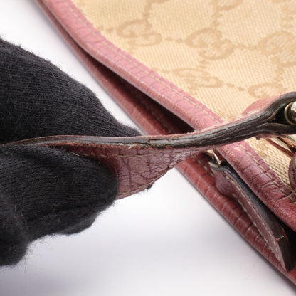 グッチ GGキャンバス レザーショルダーバッグ