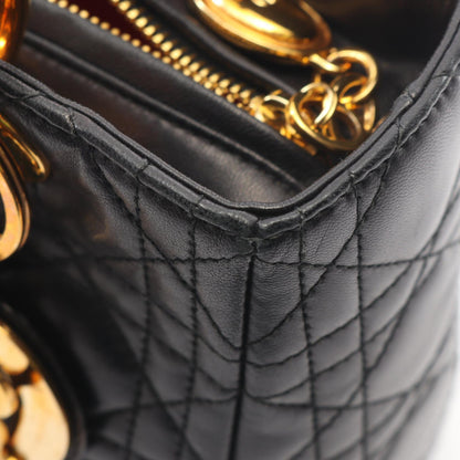 ディオール LADY DIOR レザー2wayハンドバッグ