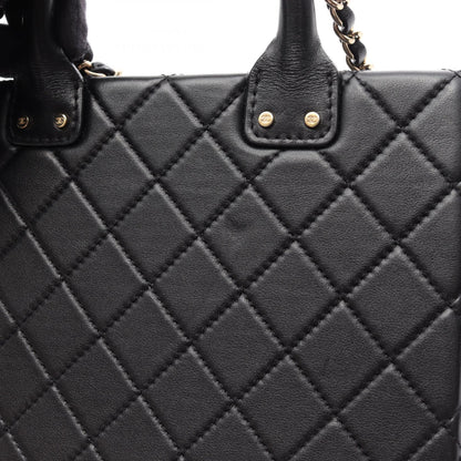 シャネル バニティケース マトラッセ 2way レザーショルダーバッグ