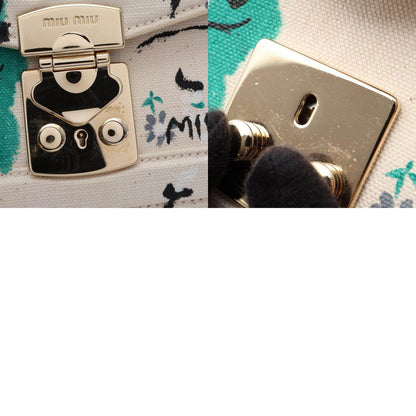 ミュウミュウ CAPANA PAINTED+ キャンバス2WAYショルダーバッグ